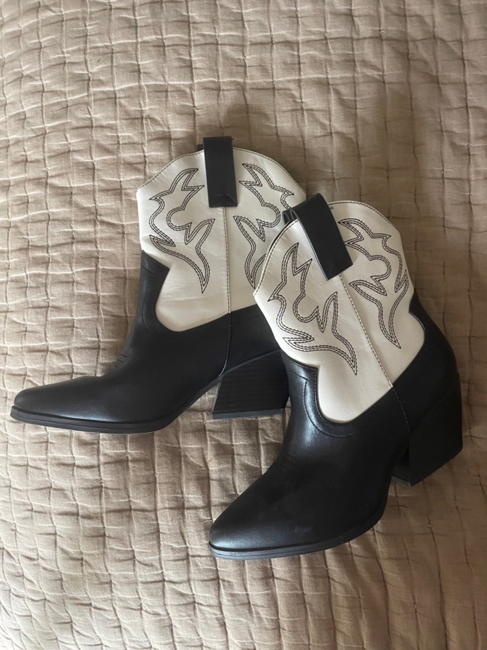 Black and White Western Boots